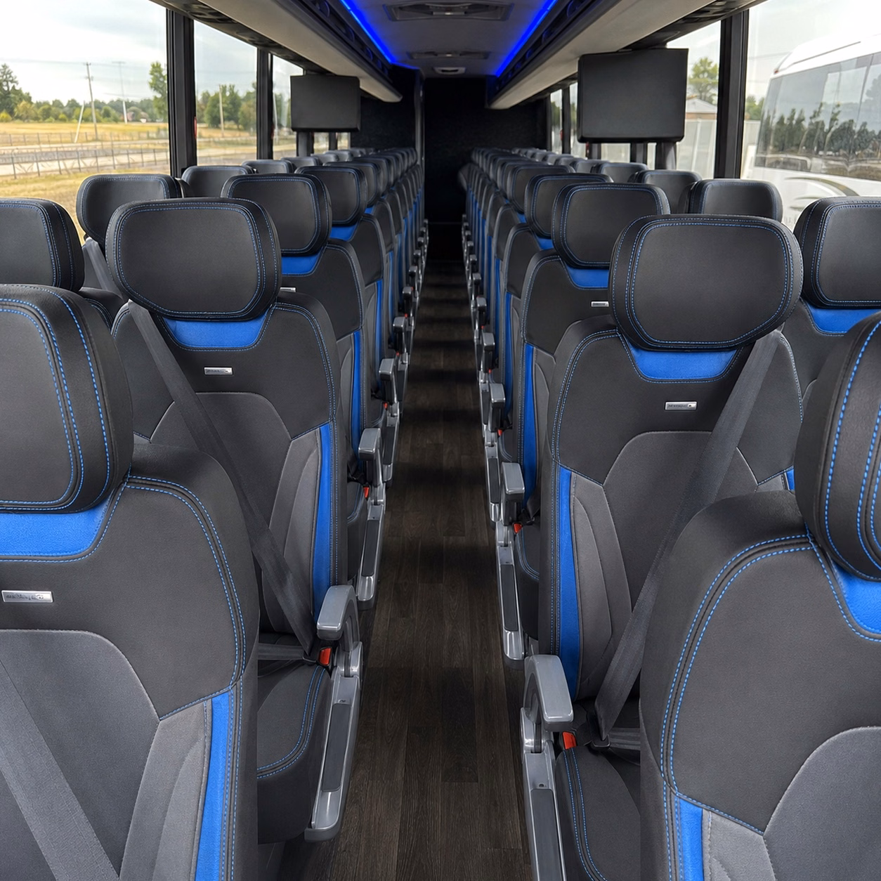 yonkers charter bus rental interior